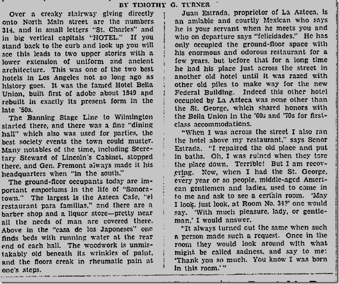 March 16, 1936, Rediscovering Los Angeles 