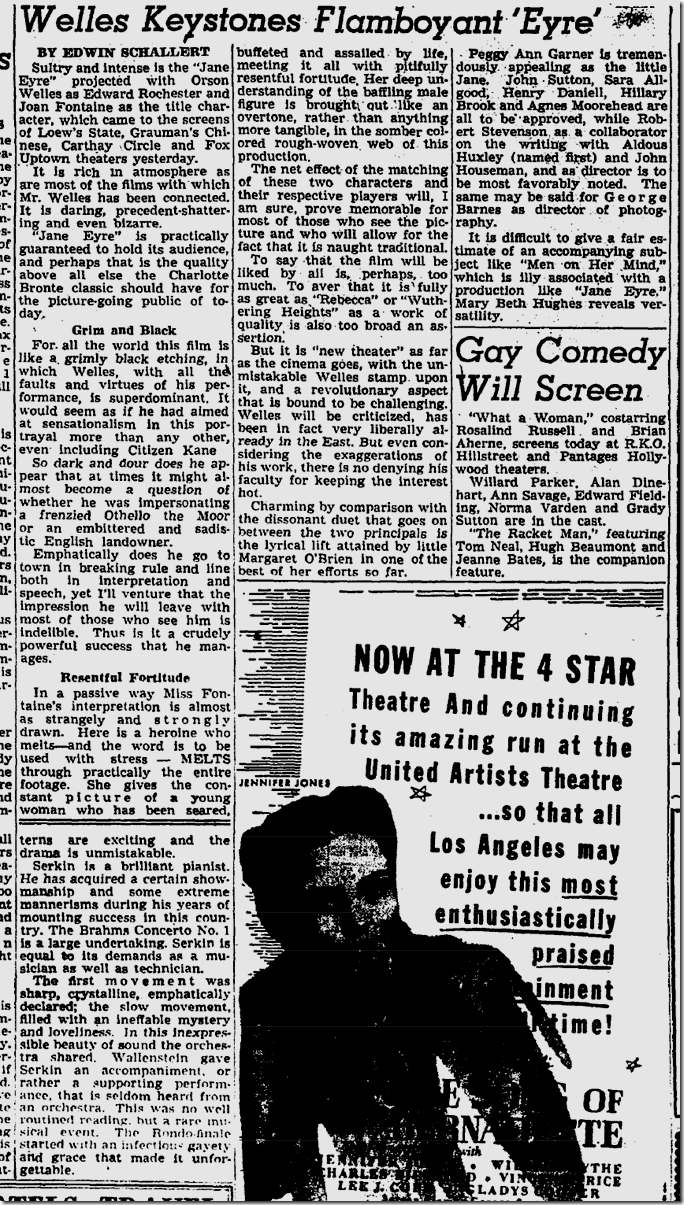 Feb. 11, 1944, "Jane Eyre" 