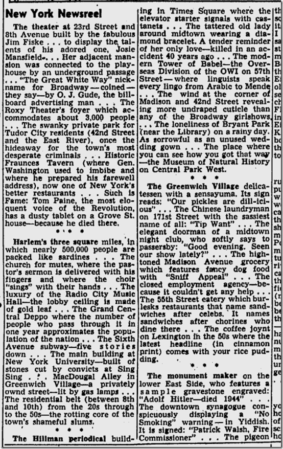 Feb. 14, 1944, Walter Winchell 