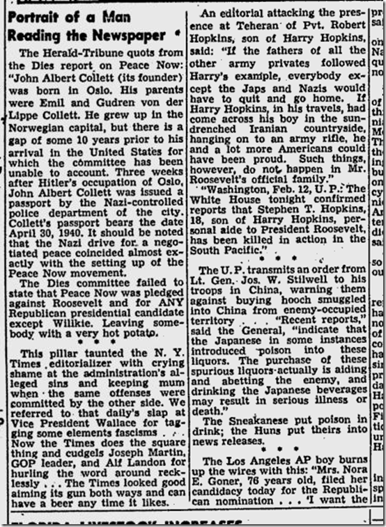 Feb. 24, 1944, Walter Winchell on Broadway 