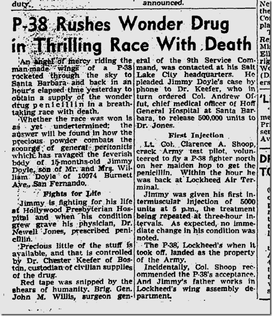 Feb. 11, 1940, Penecillin