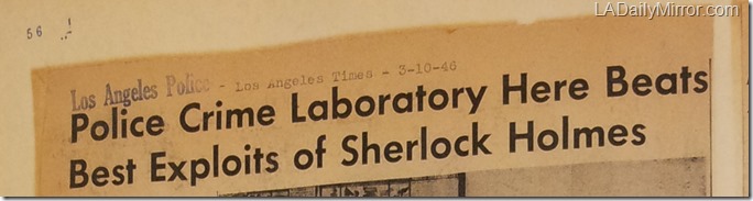 March 10, 1946, LAPD Crime Lab