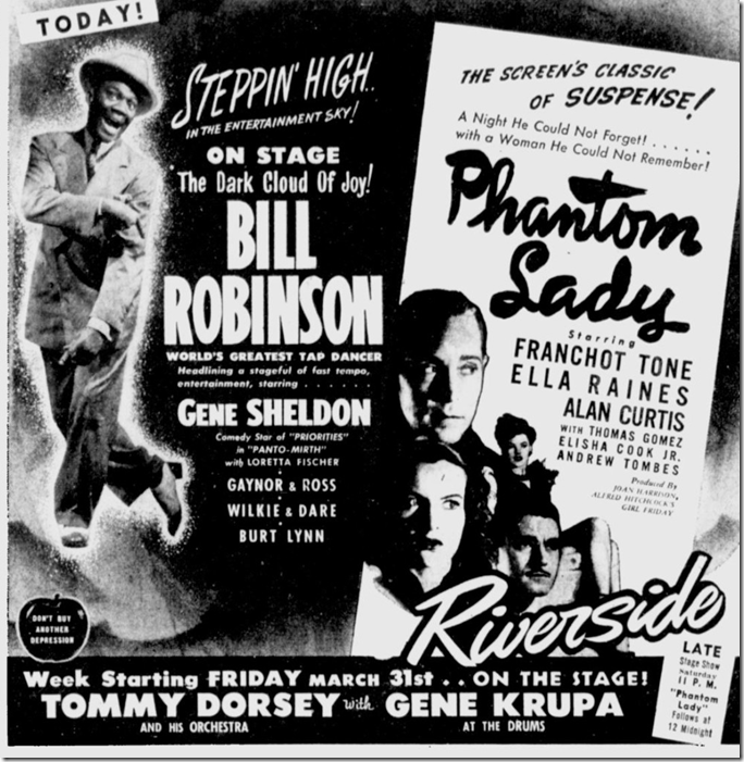 March 24, 1944, Bill Robinson