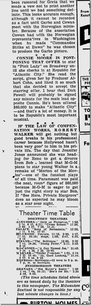 March 24, 1944, Louella Parsons 