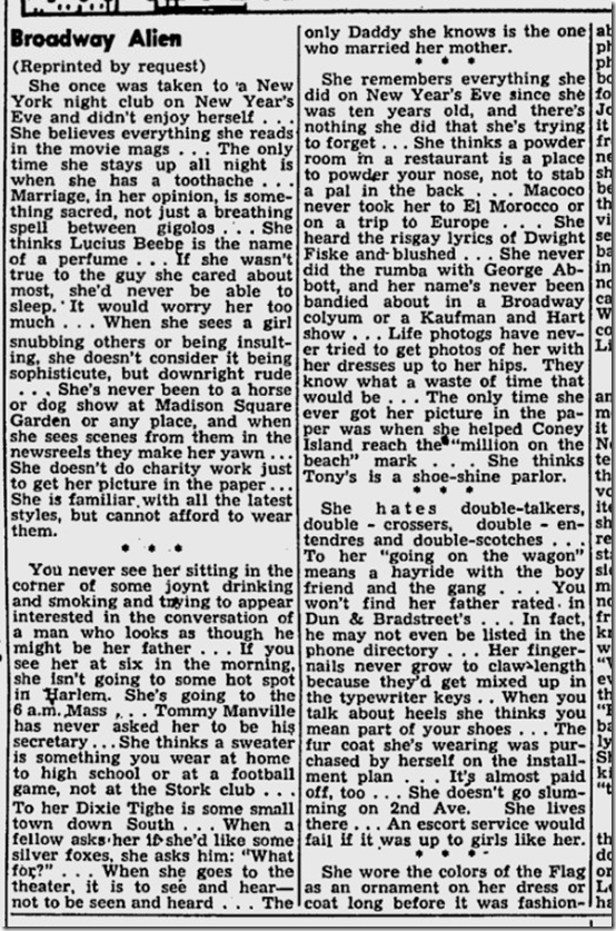 March 26, 1944, Walter Winchell