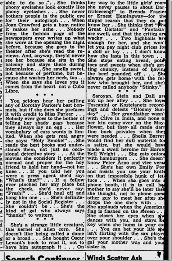 March 26, 1944, Walter Winchell