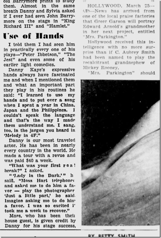 March 26, 1944, Louella Parsons 