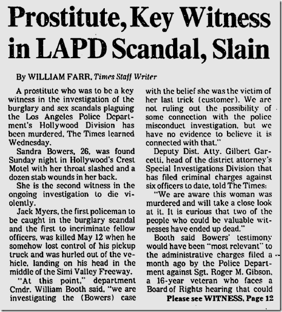Sandra Bowers, Sept. 16, 1982 Sandra Bowers, Sept. 16, 1982