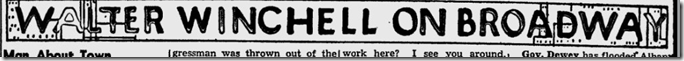 March 15, 1944, Walter Winchell 