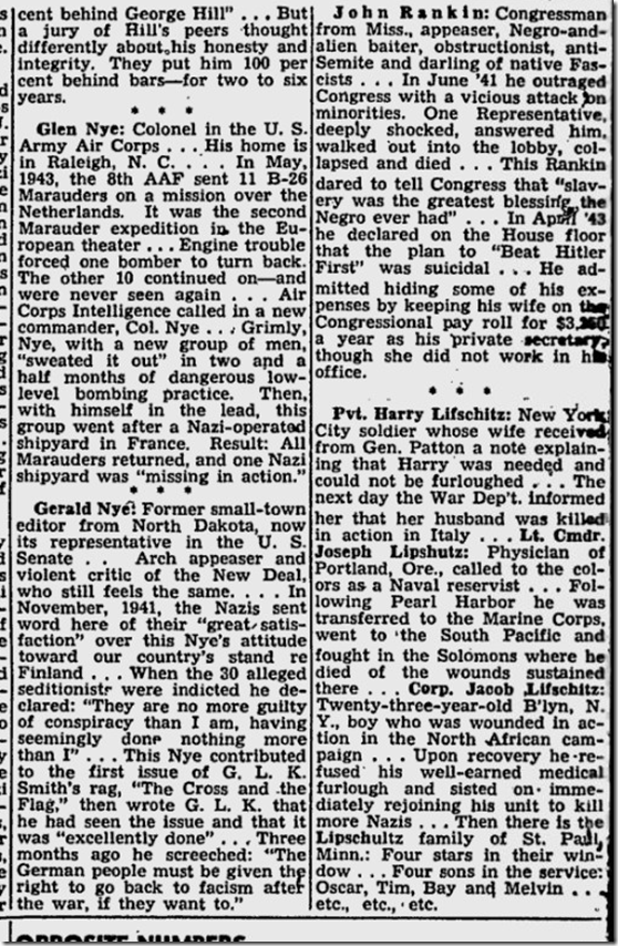 March 20, 1944, Walter Winchell 