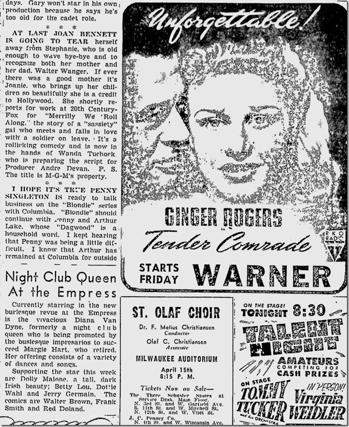 March 20, 1944, Louella Parsons 