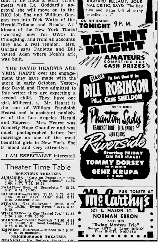 March 27, 1944, Louella Parsons 