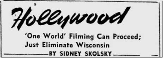 April 22, 1944, Sidney Skolsky