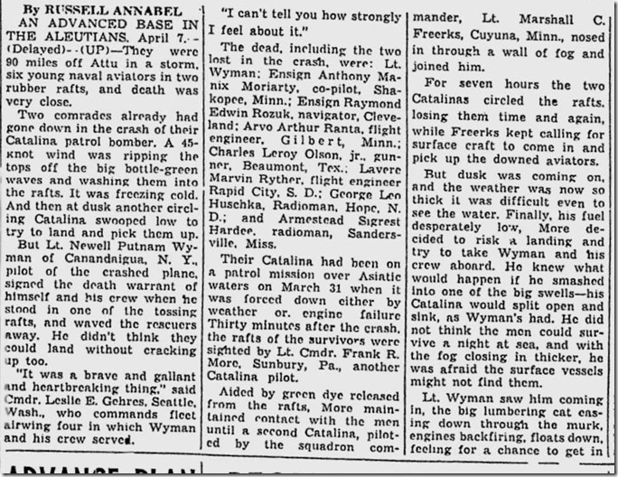 April 30, 1944, Bomber Crew 