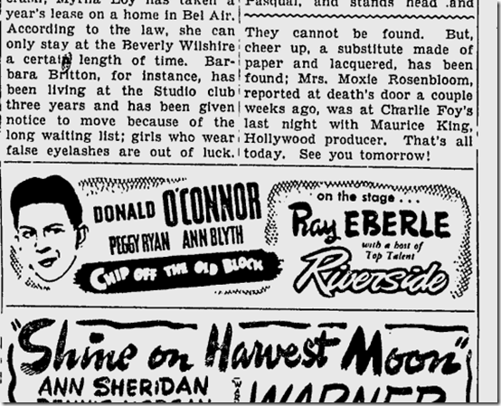 April 11, 1944, Louella Parsons 