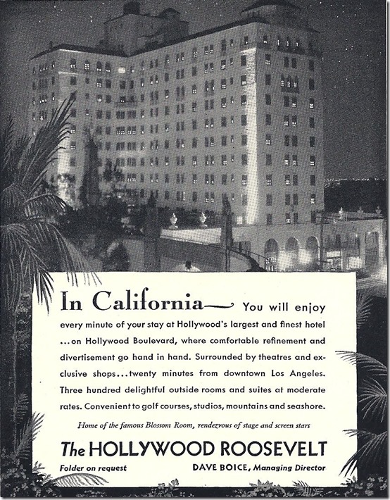 Roosevelt Hotel ad