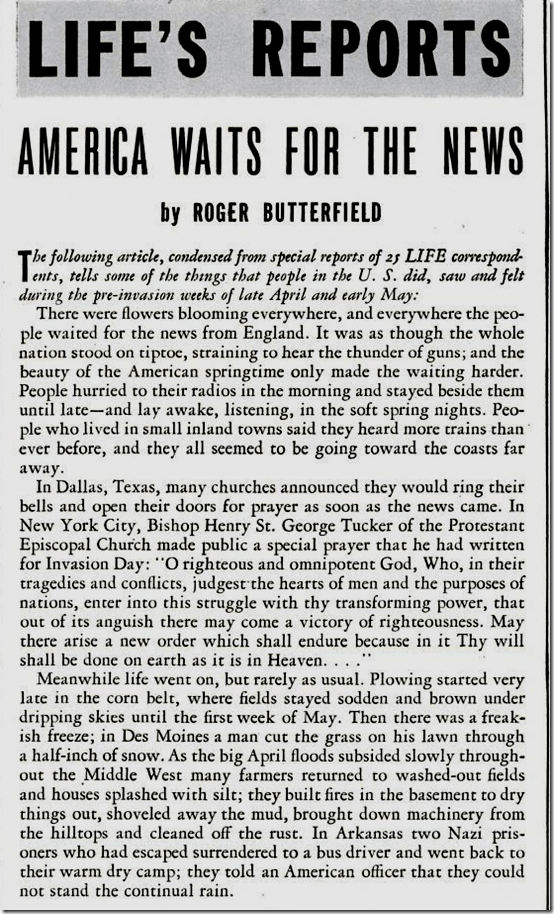 May 22, 1944, Life Magazine 