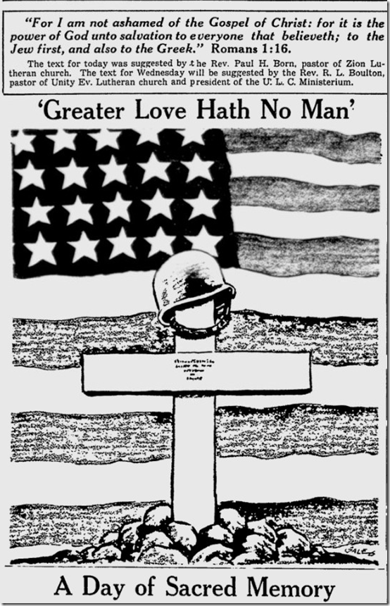 May 30, 1944, Memorial Day 