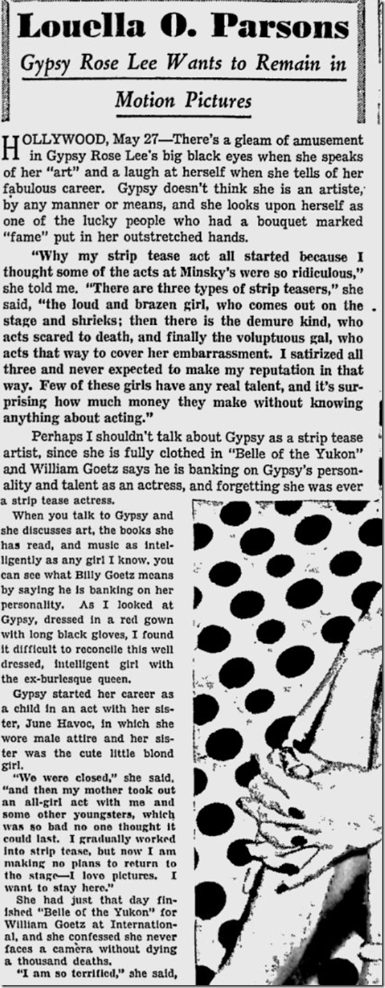 May 28, 1944, Louella Parsons 