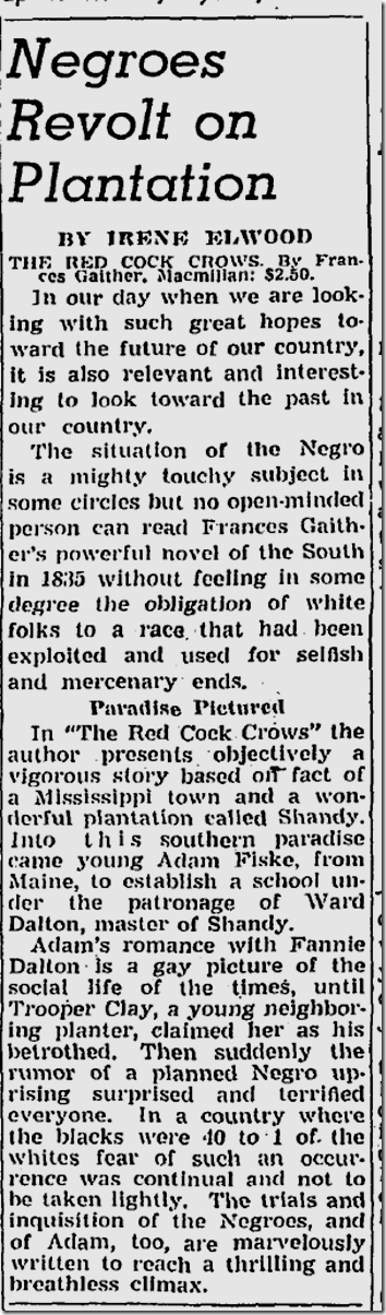 May 14, 1944, Red Cock Crows 