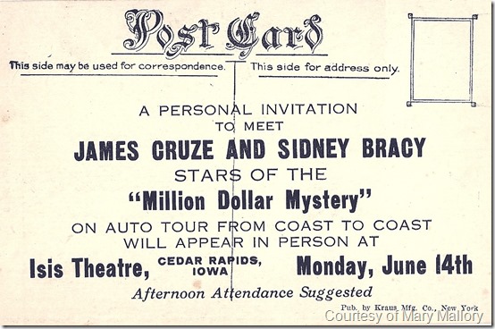 Sidney Bracy James Cruze Tour