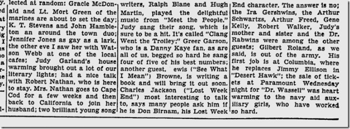 June 6, 1944, Louella Parsons