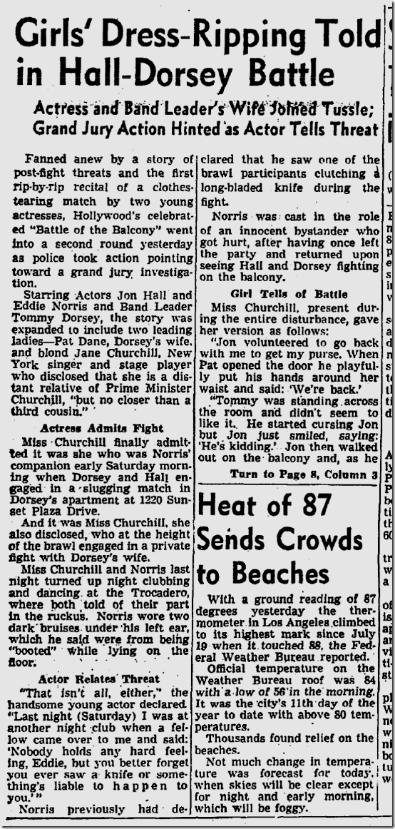 Aug. 7, 1944, Jon Hall, Tommy Dorsey 