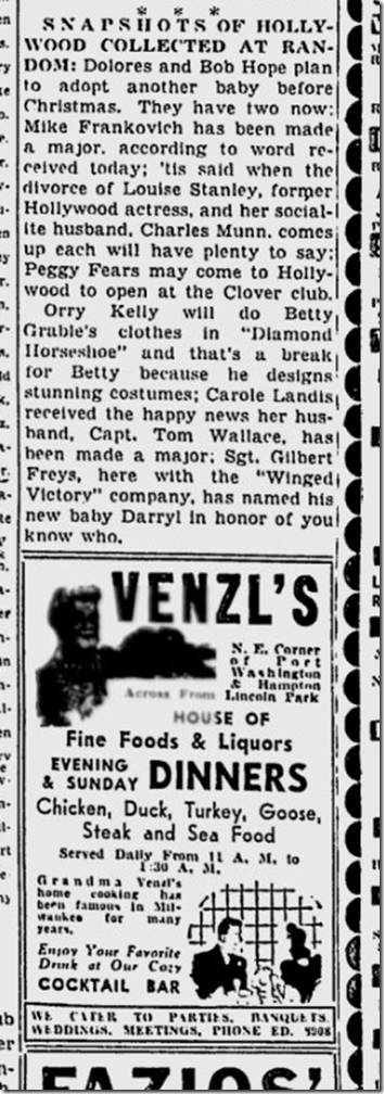 June 10, 1944, Louella Parsons 