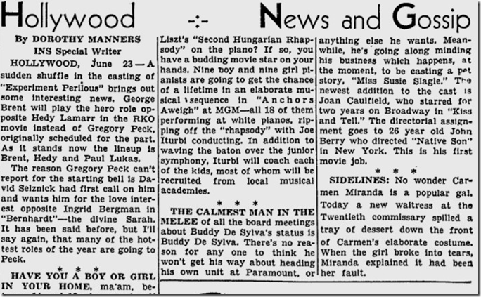 June 24, 1944, Dorothy Mannsers 