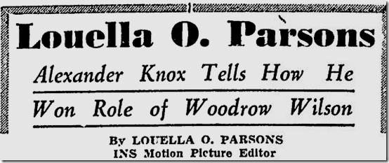 June 25, 1944, Louella Parsons 