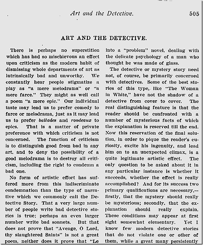 "Art and the Detective" 