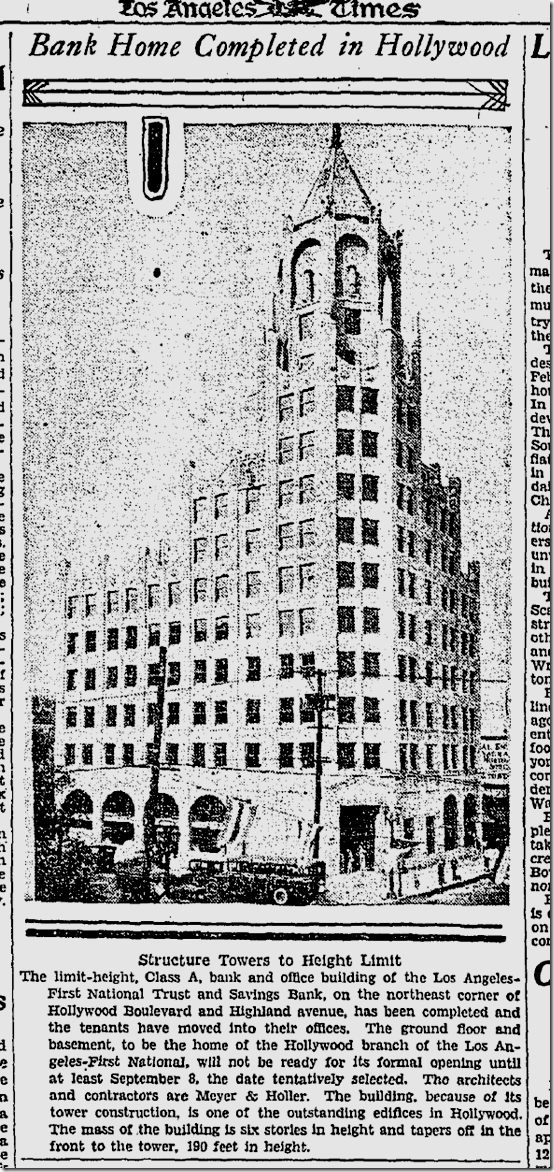 July 1, 1928, First National Bank 