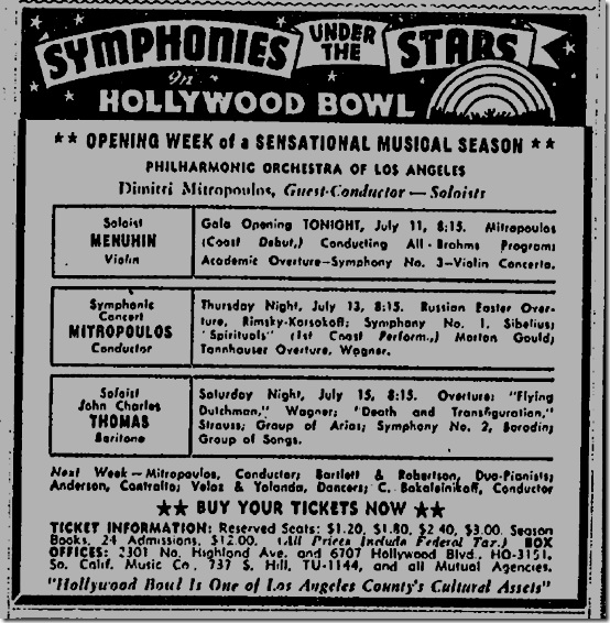 July 11, 1944, Hollywood Bowl July 11, 1944, Hollywood Bowl