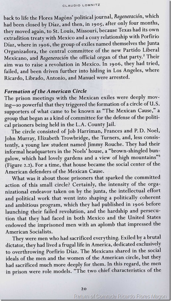 Return of Comrade Ricardo Flores Magon