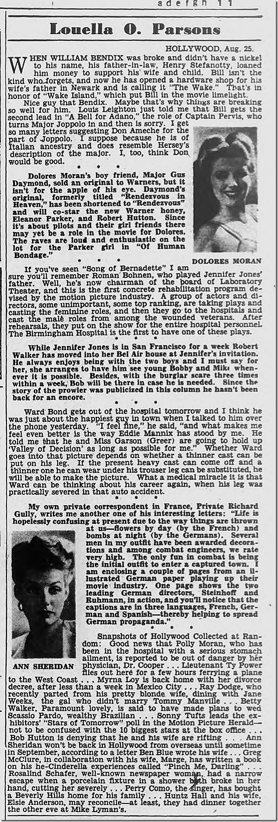 Aug. 26, 1944, Louella Parsons Aug. 26, 1944, Louella Parsons
