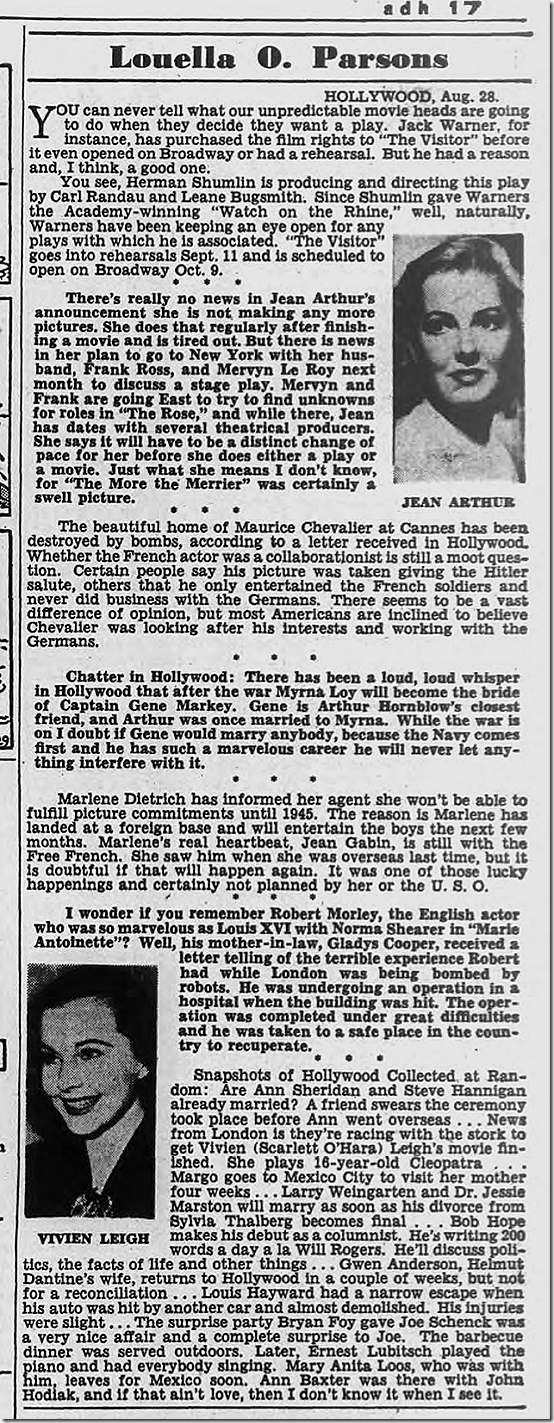 Aug. 29, 1944, Louella Parsons 