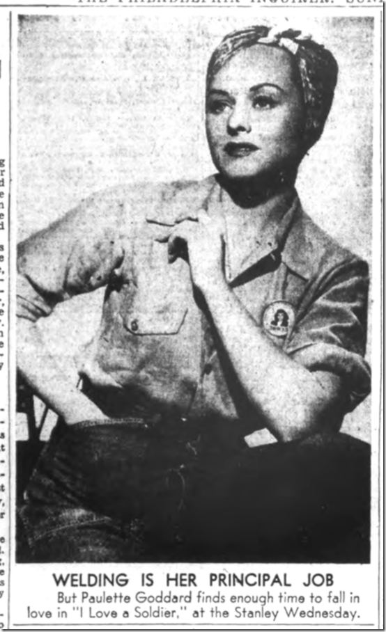 Sept. 3, 1944, Paulette Goddard Sept. 3, 1944, Paulette Goddard