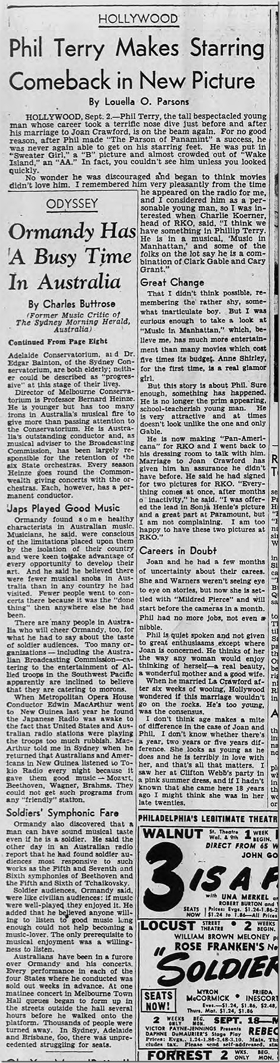 Sept. 3, 1944, Louella Parons Sept. 3, 1944, Louella Parons