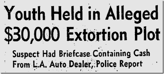 Feb. 2, 1973, Extortion Plot 