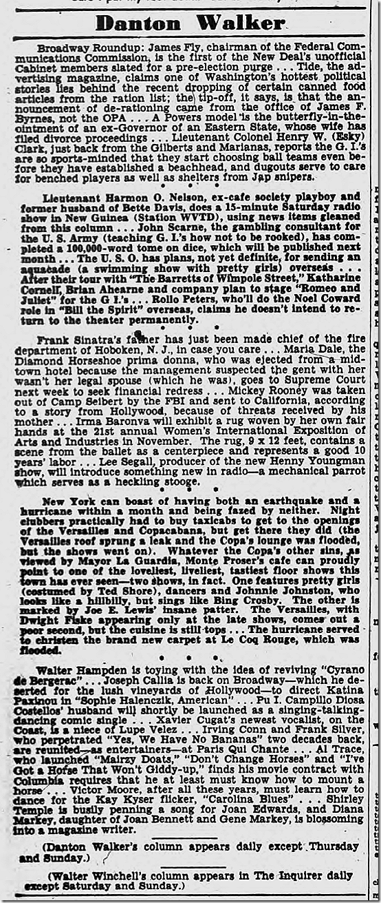 Sept. 16, 1944, Danton Walker Sept. 16, 1944, Danton Walker