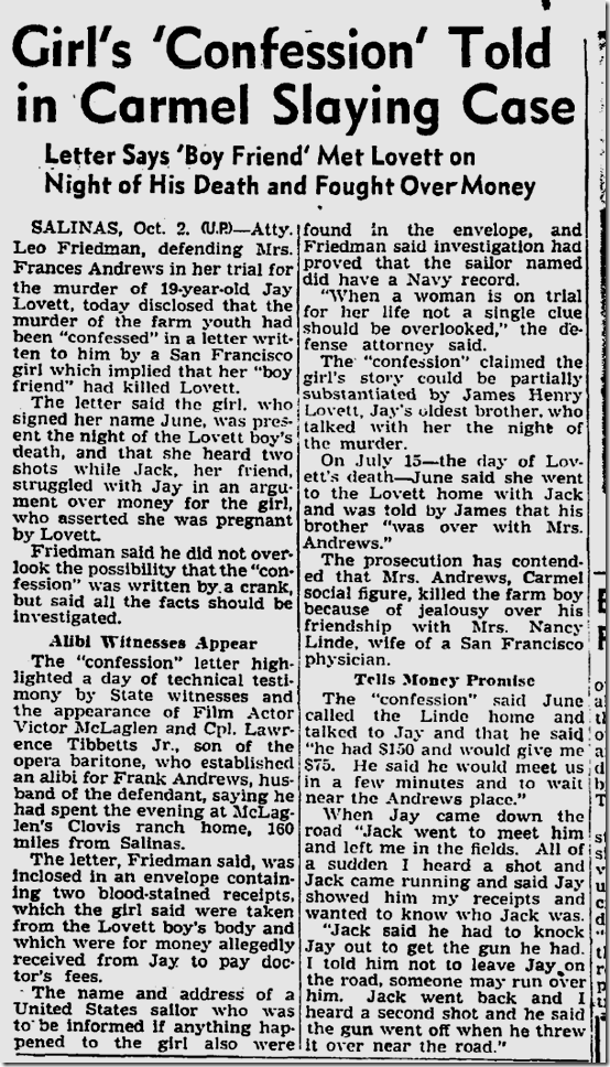 Oct. 3, 1944, Carmel Killing Oct. 3, 1944, Carmel Killing