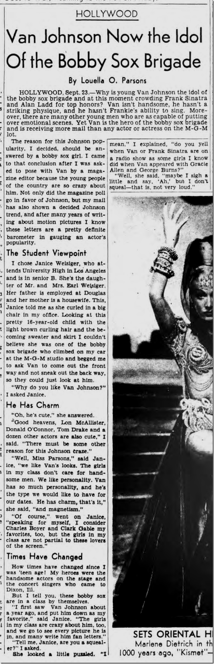 Sept. 24, 1944, Van Johnson Sept. 24, 1944, Van Johnson