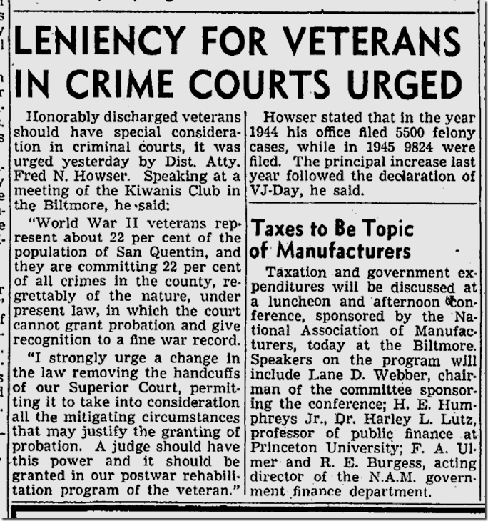 March 28, 1946, Veterans in Prison 