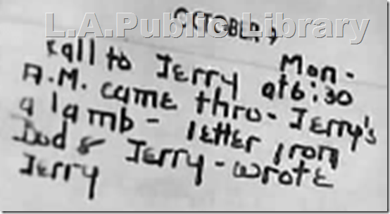 Bauerdorf diary, Oct. 9, 1944 Bauerdorf diary, Oct. 9, 1944