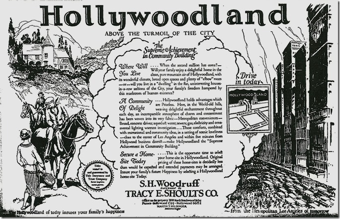 Hollywoodland Ad 1924 Hollywoodland Ad 1924