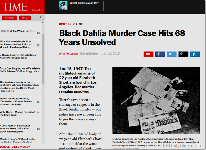Jan. 16, 2015, Black Dahlia 