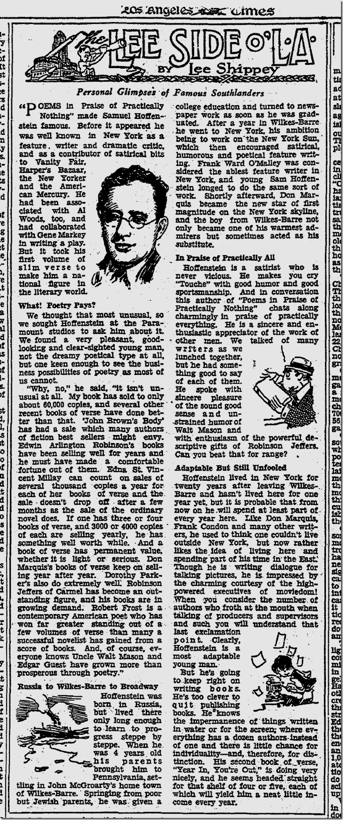 May 3, 1931, Samuel Hoffenstein May 3, 1931, Samuel Hoffenstein
