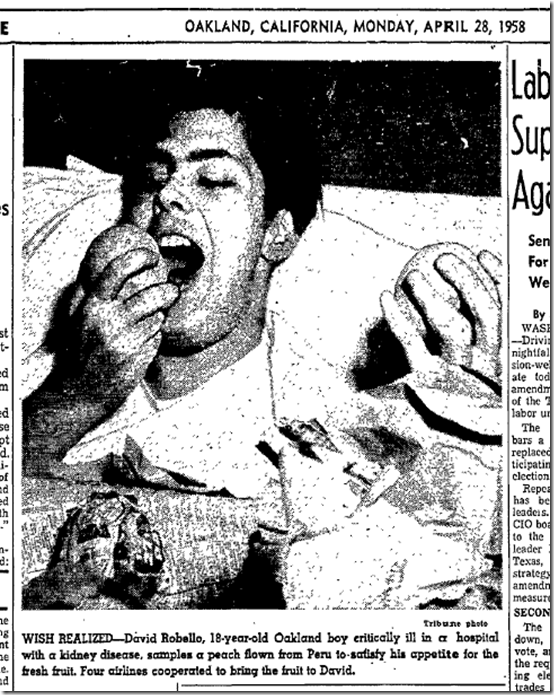 April 28, 1958, David Robello 