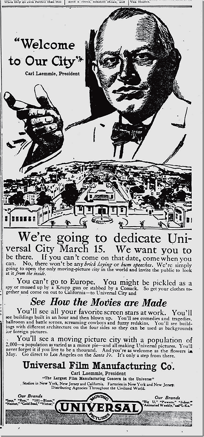 Feb. 10, 1915, Universal City