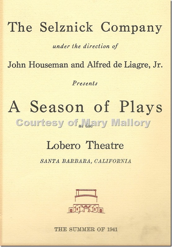 Lobero Theatre Program